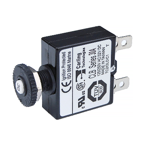 BLUE SEA SYSTEMS 7059 PUSH BUTTON CIRCUIT BREAKER 30 AMP image 0