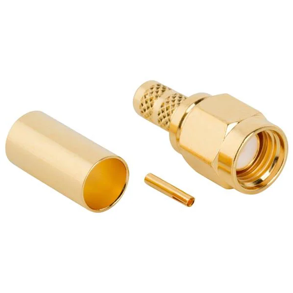 RF Connectors - Coaxial Connectors SMA ST CRMP PLG GOLD RG223/142 REV POL image 0