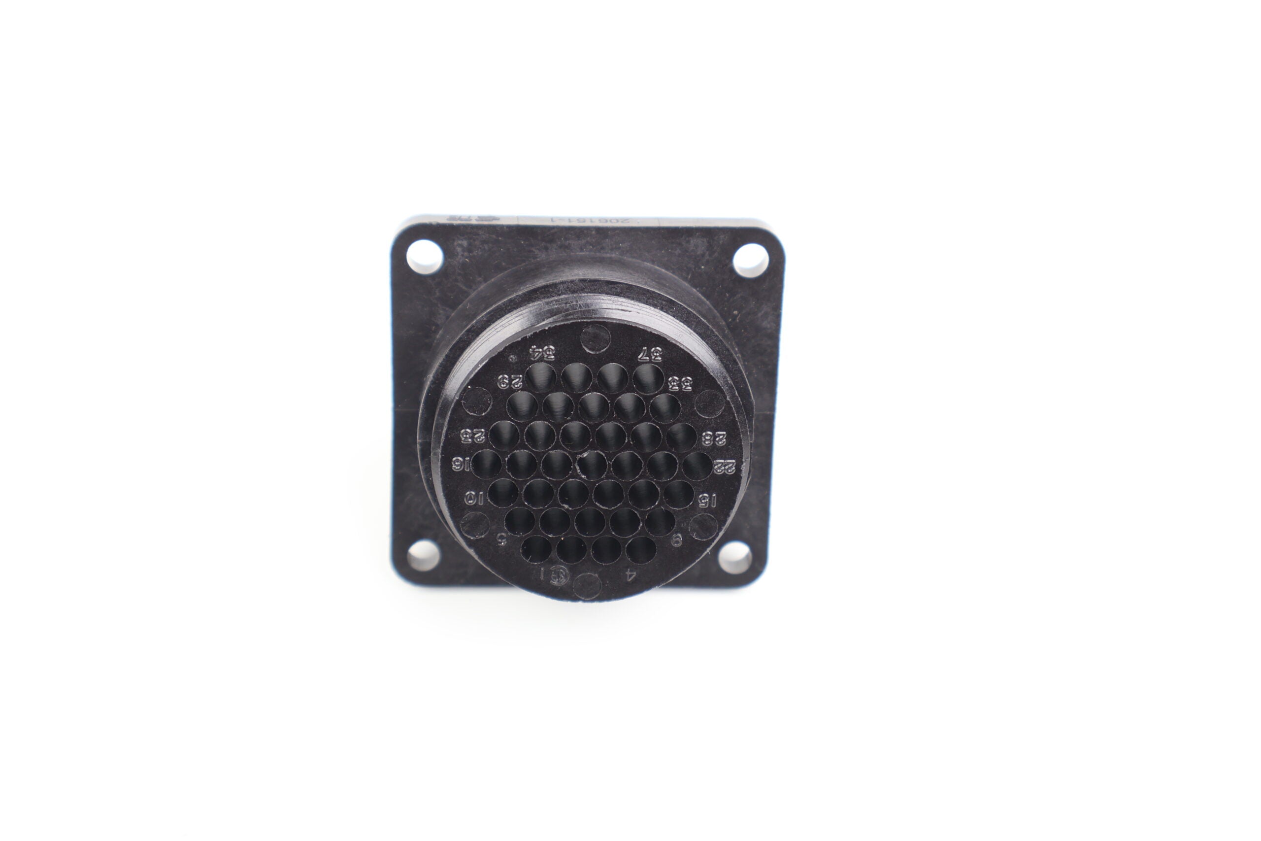 Circular Connector/37 Position Size 23 Panel Mount, Flange With Mounting Holes, Straight Angle, Threaded image 1