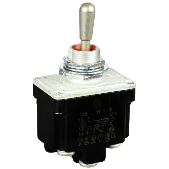 (On)-Off-(On) DPDT Toggle Switch image 0