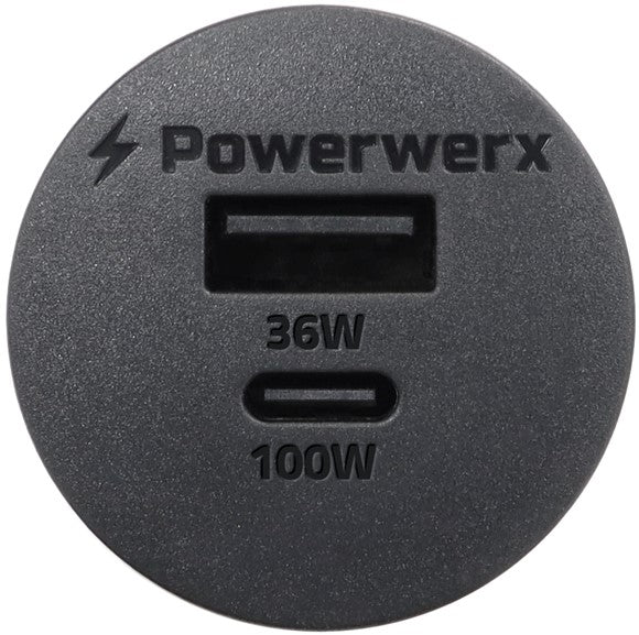 100W USB-C QC5 & USB-A 36W QC3 Fast Charge
