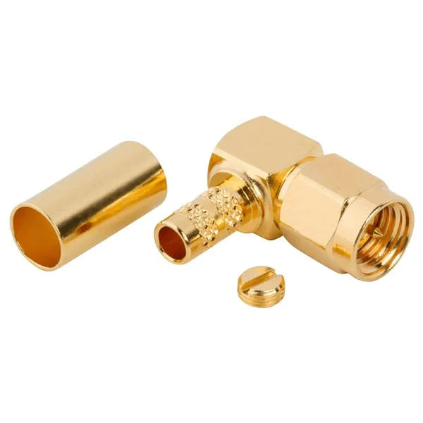 SMA RG-400 Right Angle Male Crimp On Connector