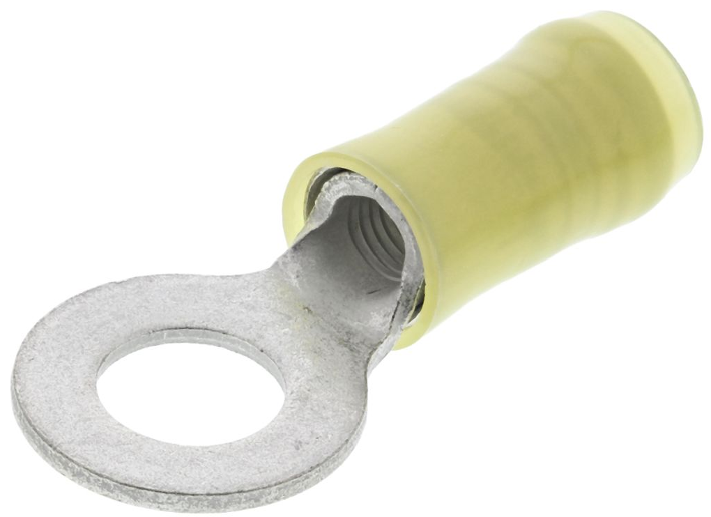 1/4" Yellow PIDG Ring Terminal image 0